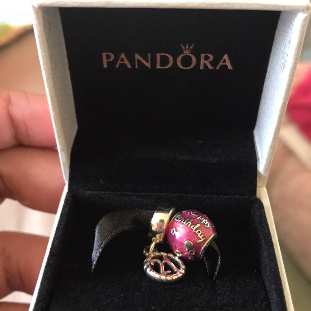 Never been worn pink birthday Pandora charm!